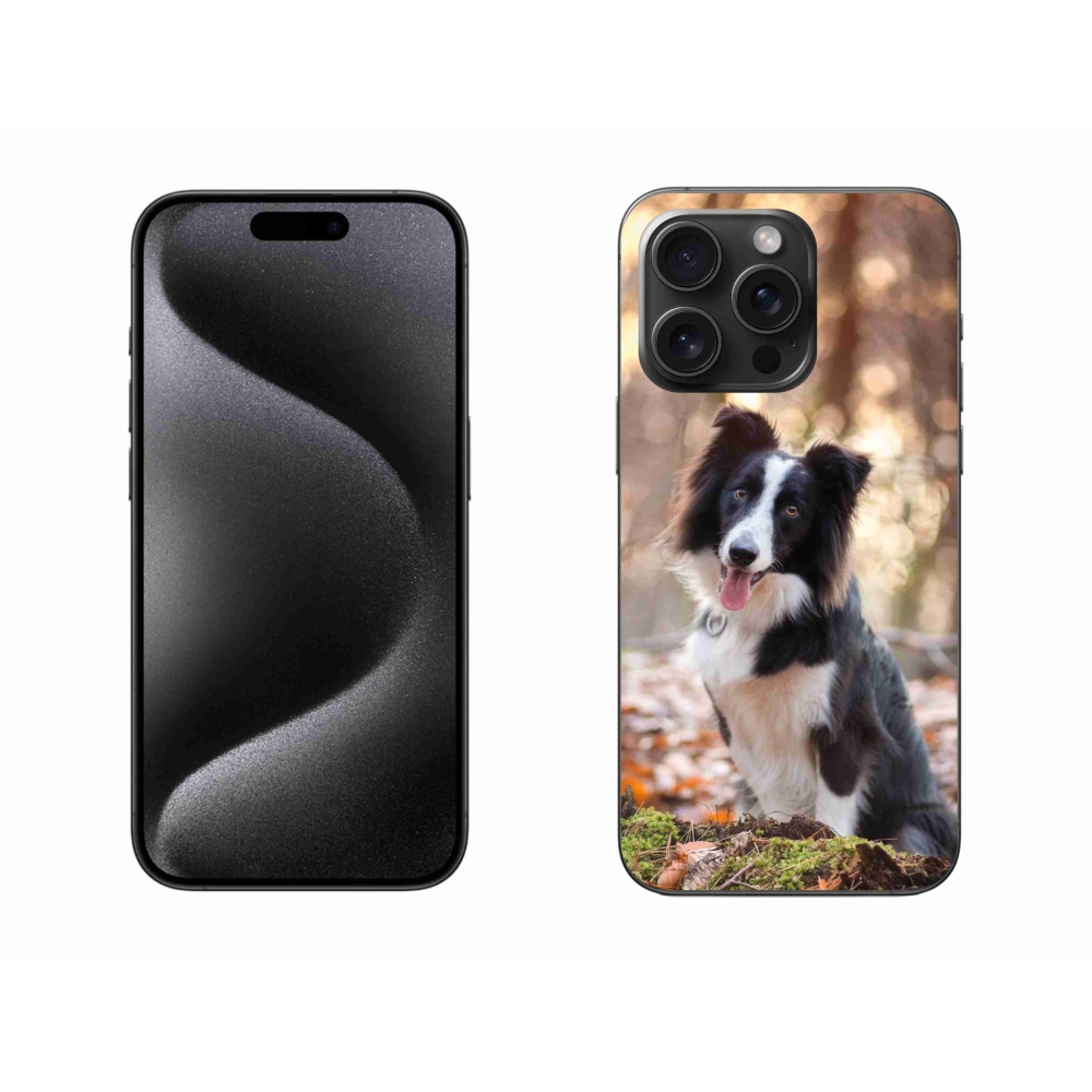 Gélový obal mmCase na iPhone 15 Pro Max - border kólia 1