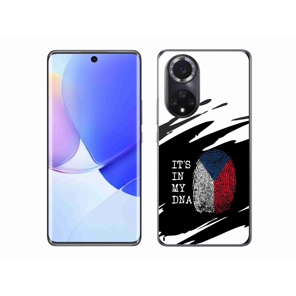 Gélový kryt mmCase na Honor 50 - vlajka odtlačok prsta čiernobiele pozadie