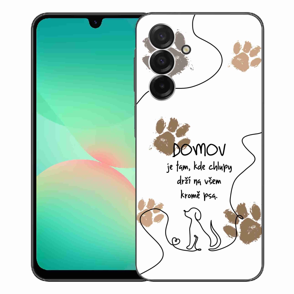 Gélový kryt mmCase na Samsung Galaxy A26 5G - psí motív biele pozadie