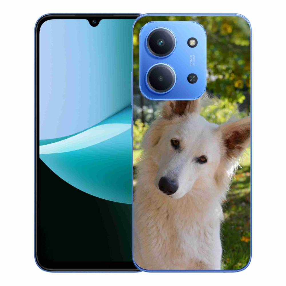 Gélový kryt mmCase na Xiaomi Redmi 15C 4G/5G (173mm) - biely švajčiarsky ovčiak 1