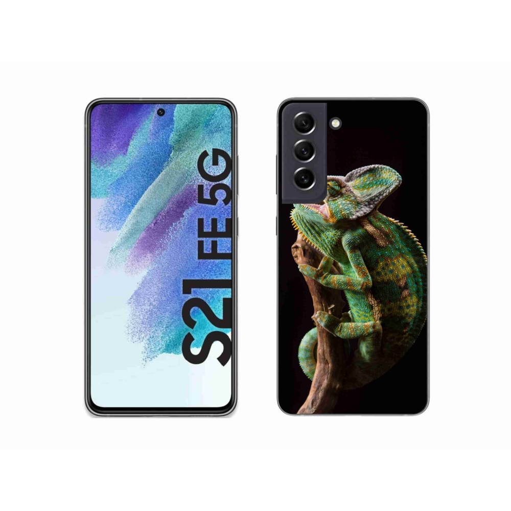Gélový kryt mmCase na Samsung Galaxy S21 FE 5G - chameleón
