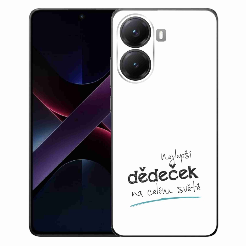 Gélový kryt mmCase na Xiaomi Poco X7 Pro 5G - najlepší dedko 3 biele pozadie