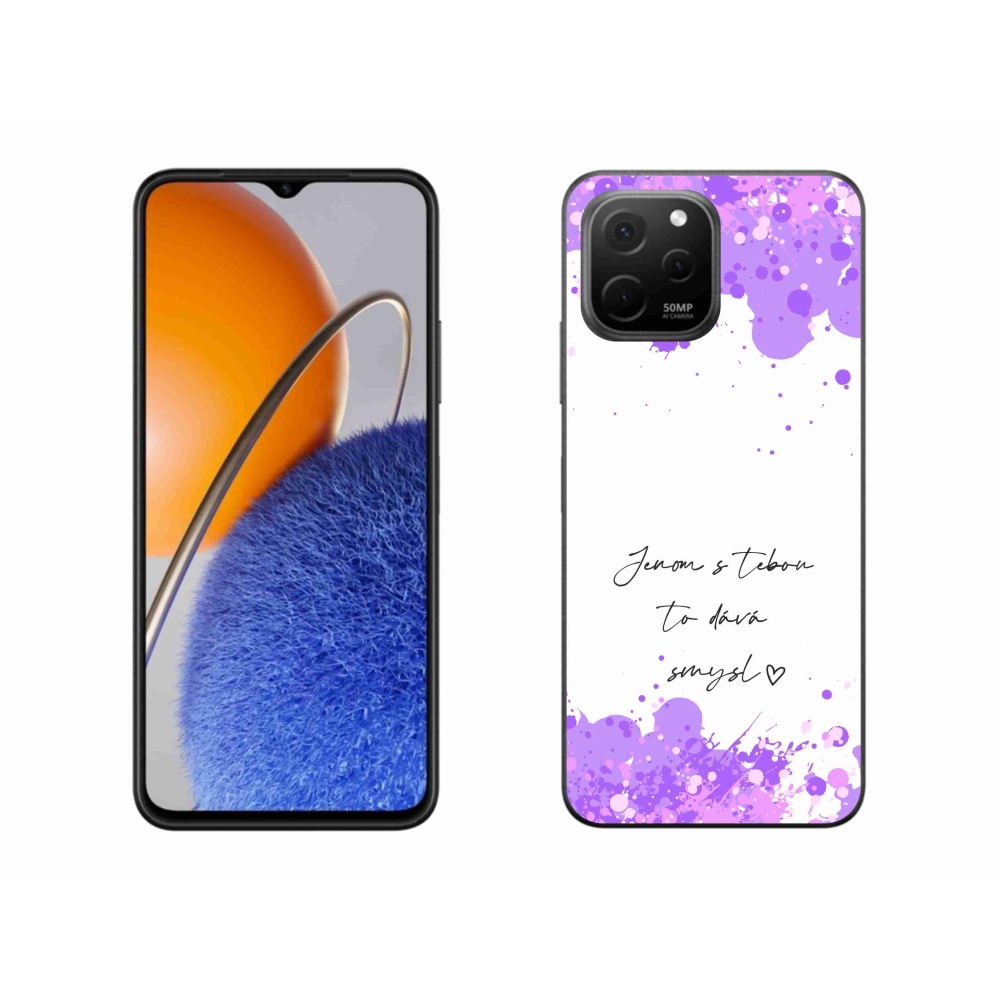 Gélový kryt mmCase na Huawei Nova Y61 - zamilovaný text biele pozadie