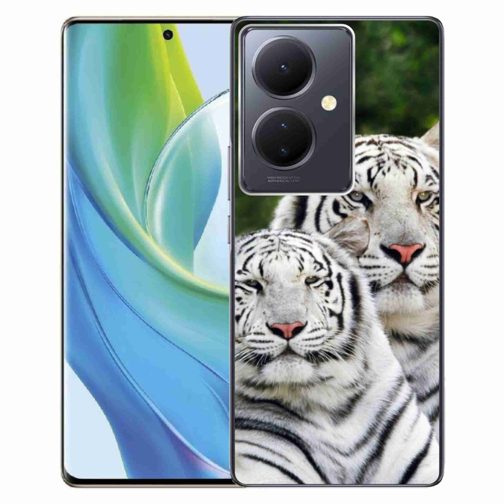 Gélový obal mmCase na Vivo V29 Lite 5G - bieli tigre