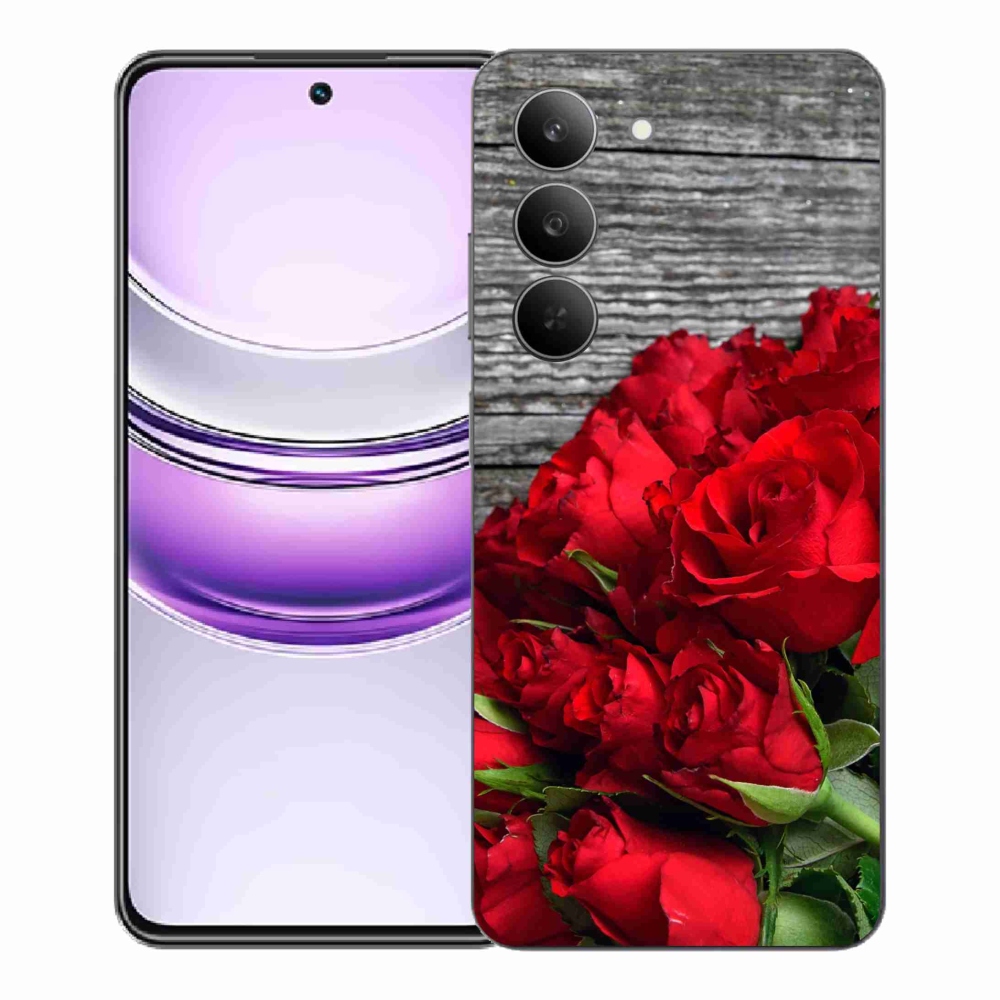 Gélový kryt mmCase na Realme 14x 5G - červené ruže
