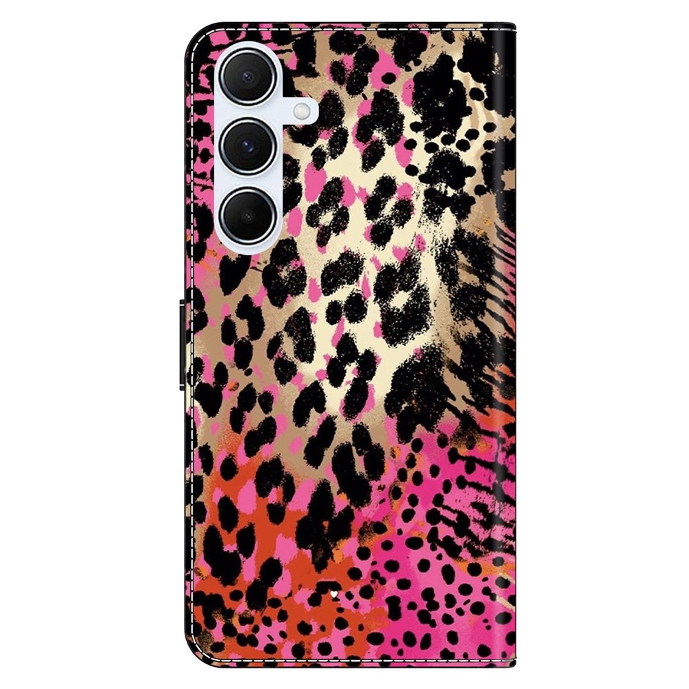 Firmly knižkové púzdro na Samsung Galaxy A17 5G/A26 5G - čierne a ružové škvrny