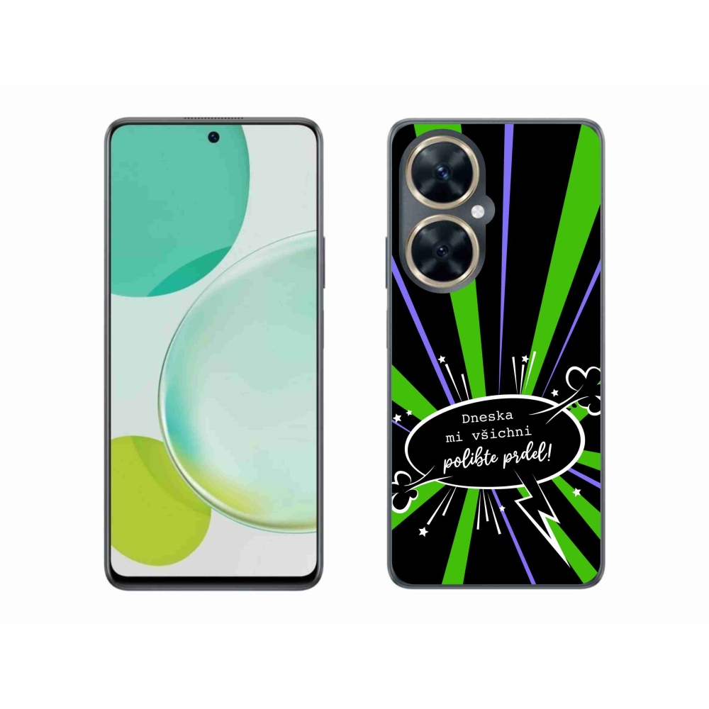 Gélový kryt mmCase na Huawei Nova 11i - vtipný text 15 čierne pozadie