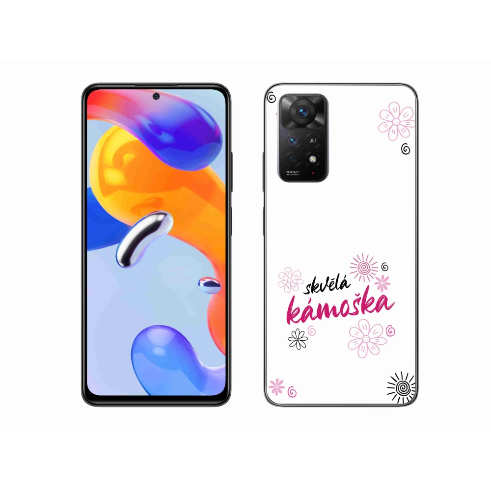 Gélový kryt mmCase na Xiaomi Redmi Note 11 Pro 4G/5G - skvelá kamoška biele pozadie