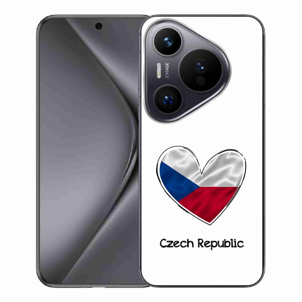 Gélový kryt mmCase na Huawei Pura 70 Pro - vlajka srdca biele pozadie