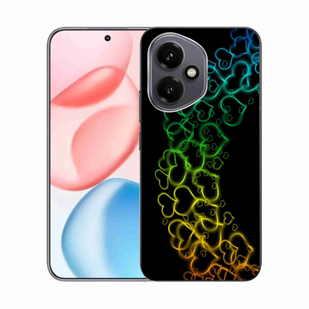 Gélový kryt mmCase na Honor 400 - farebné srdiečka