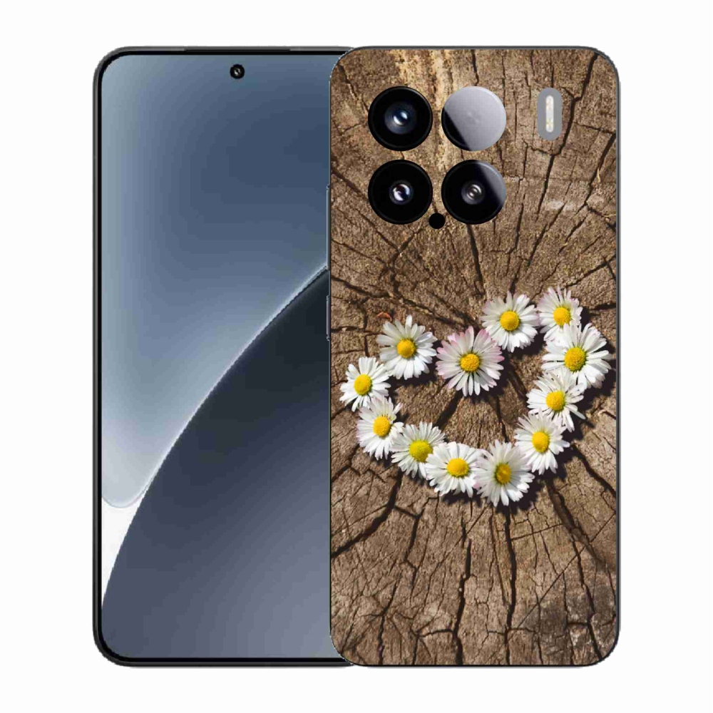 Gélový kryt mmCase na Xiaomi 15 - srdce z margaréty