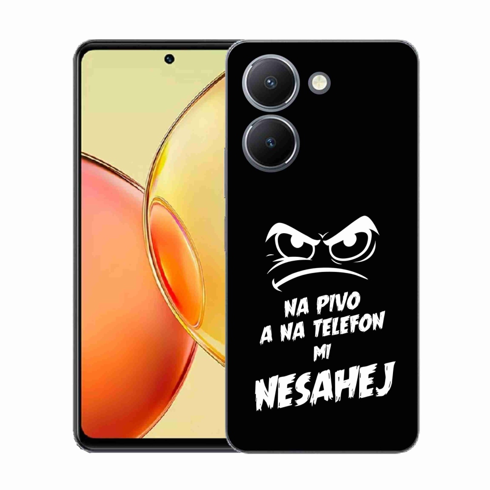 Gélový kryt mmCase na Vivo Y36 - pivný motív 2 čierne pozadie