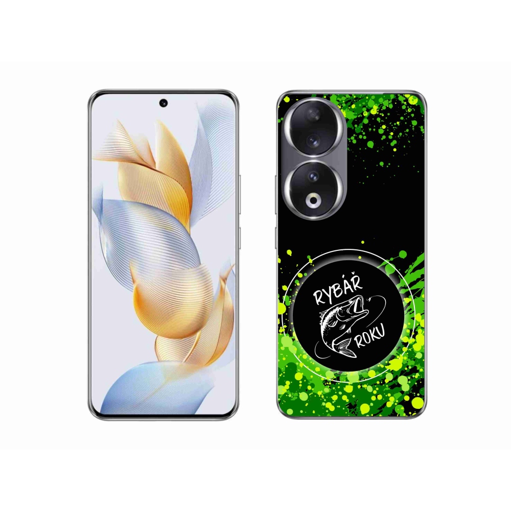 Gélový kryt mmCase na Honor 90 - rybár roku čierne pozadie