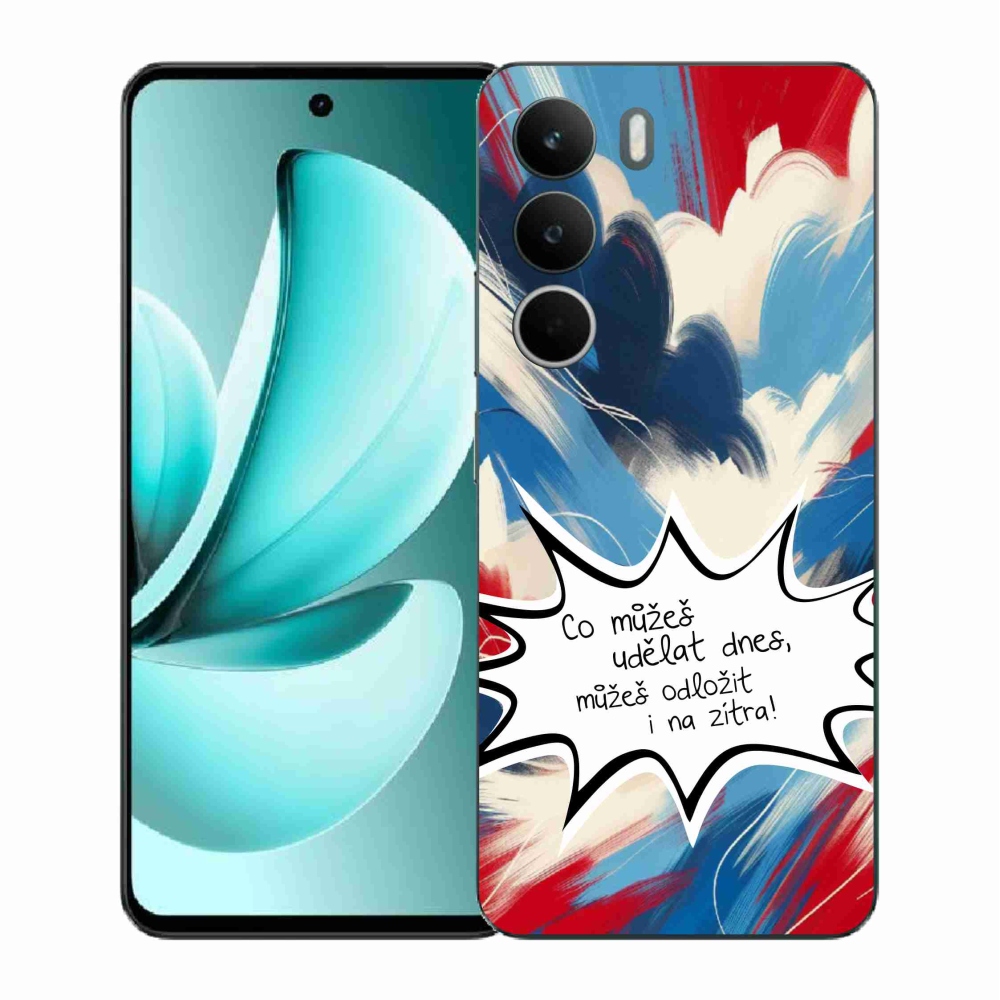 Gélový kryt mmCase na Realme C71 - vtipný text 9 biele pozadie