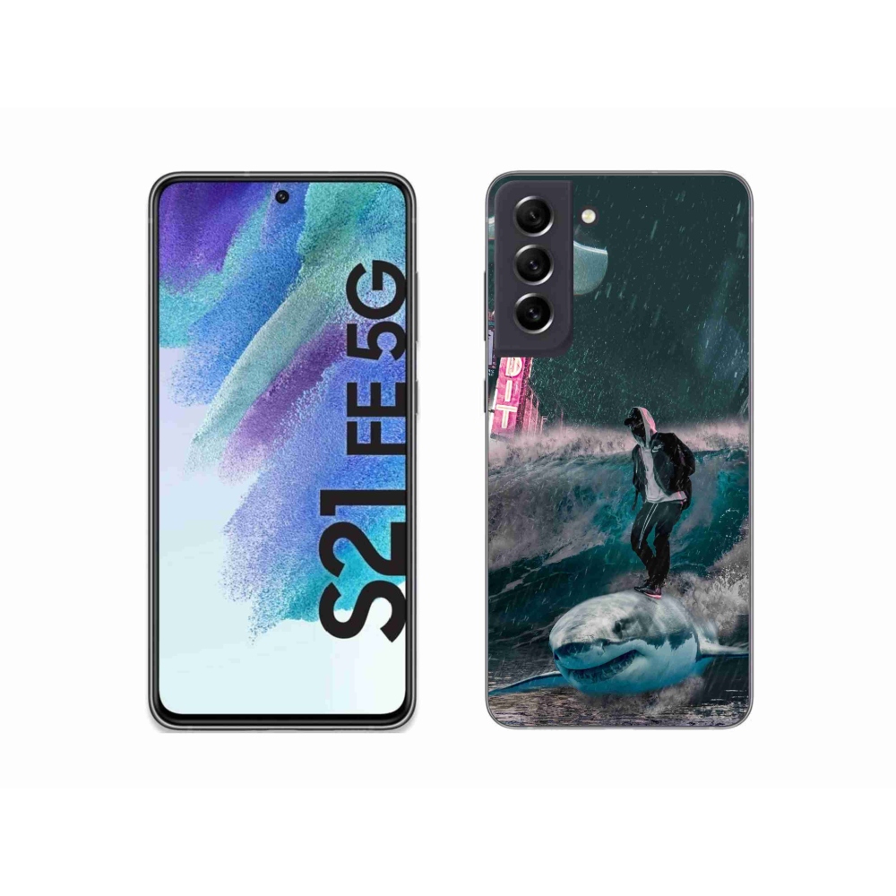 Gélový kryt mmCase na Samsung Galaxy S21 FE 5G - žralok