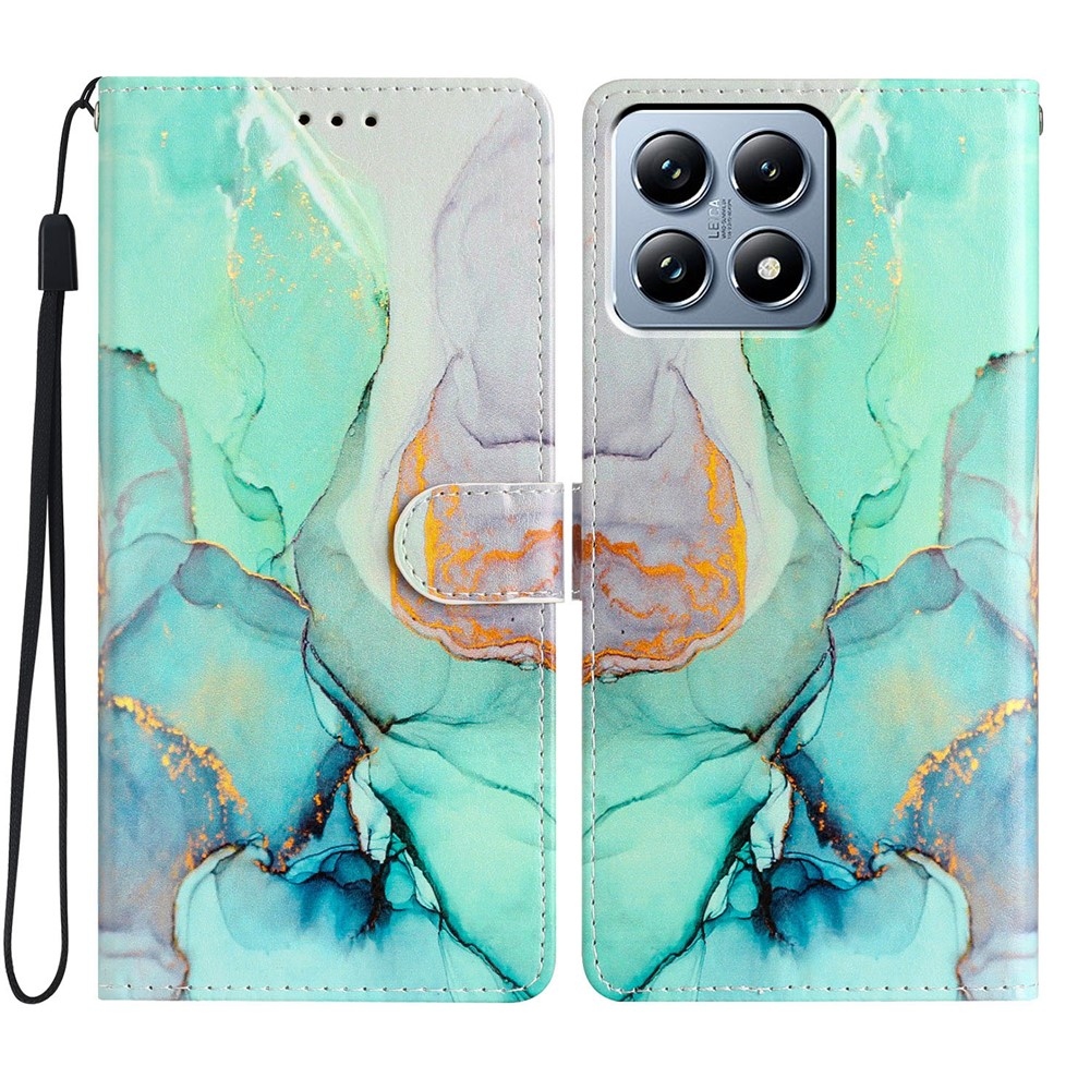 Unique knižkové púzdro na Xiaomi 15T - zelený mramor