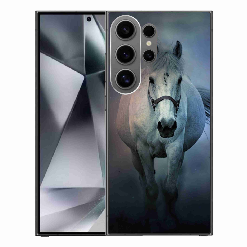 Gélový obal mmCase na Samsung Galaxy S24 Ultra - bežiaci biely kôň
