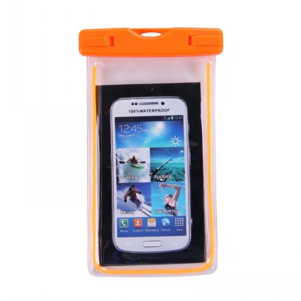 Vodotesný obal na mobilný telefón do rozmerov 173 mm x 107 mm - oranžový