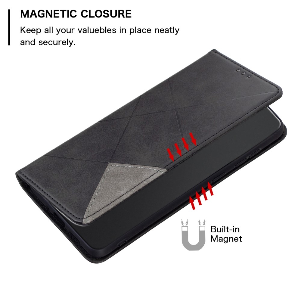 Triangle knižkové púzdro na Xiaomi Redmi Note 14 Pro - čierne