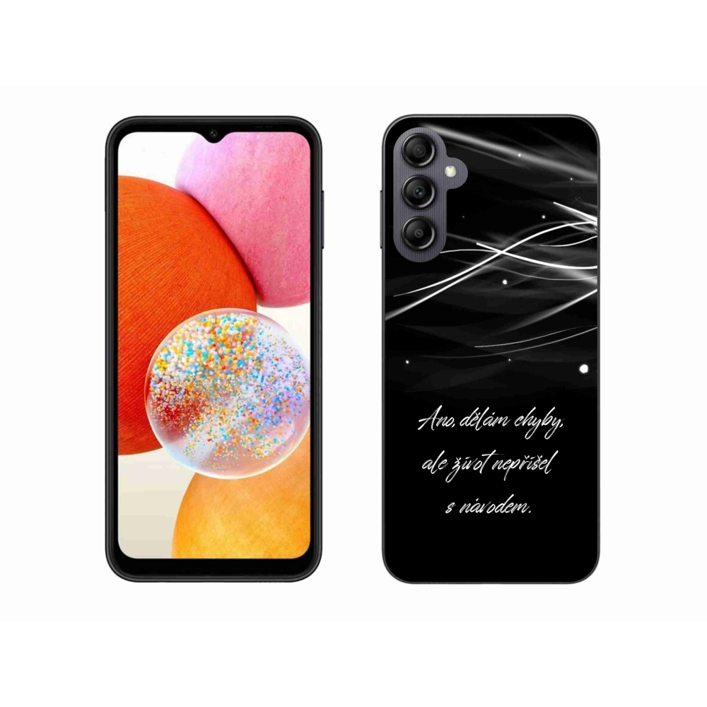 Gélový kryt mmCase na Samsung Galaxy A14 4G/5G - citát čierne pozadie