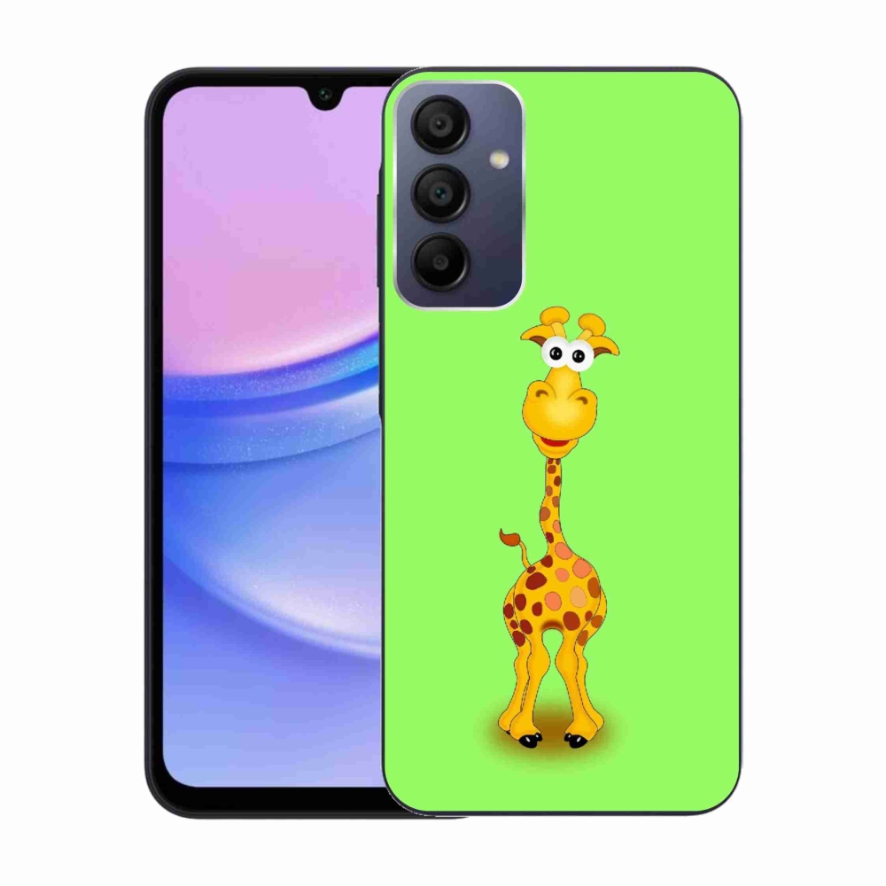 Gélový kryt mmCase na Samsung Galaxy A15 4G/5G - kreslená žirafa