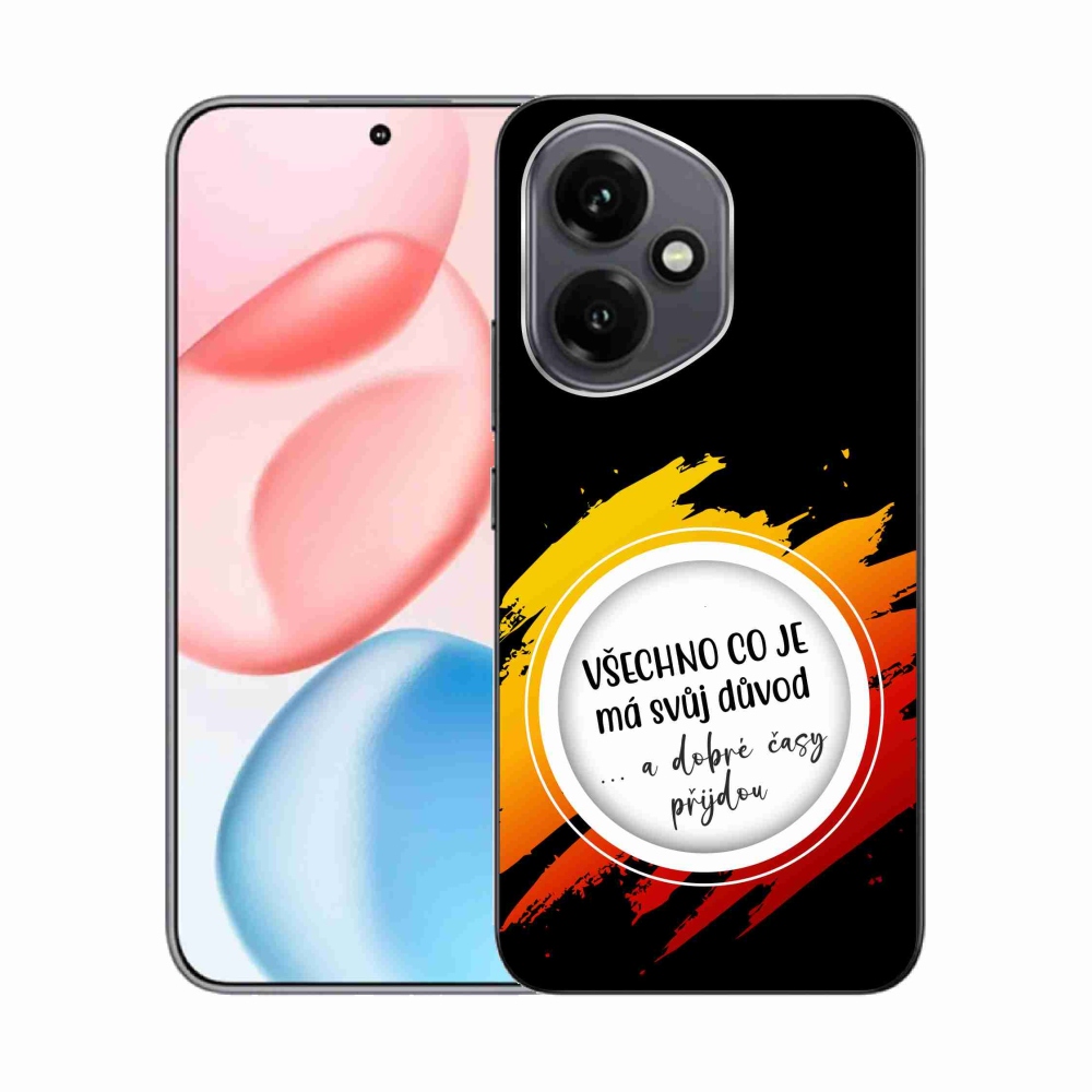 Gélový kryt mmCase na Honor 400 - citát 3 čierne pozadie