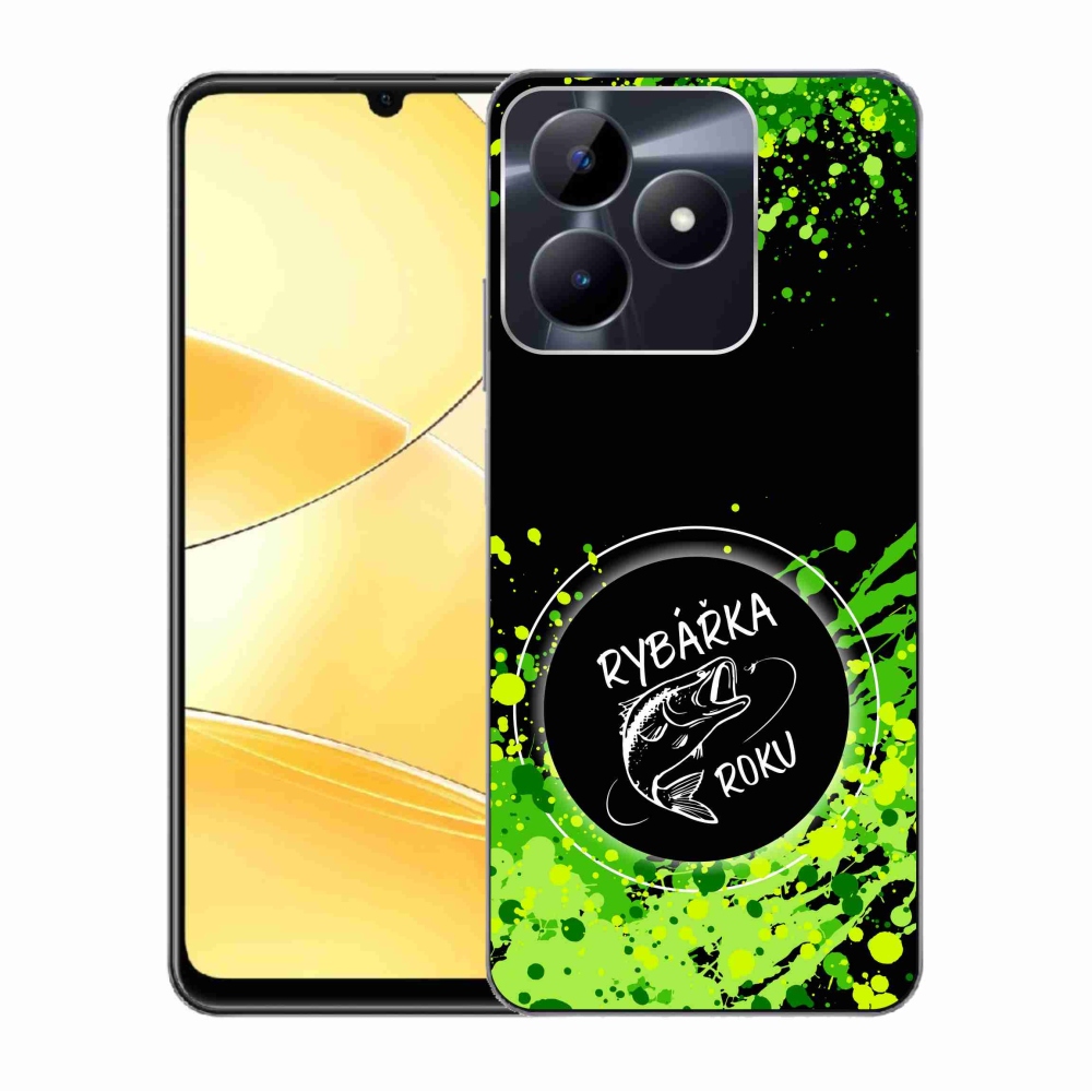 Gélový kryt mmCase na Realme C51/C53 - rybárka roka čierne pozadie