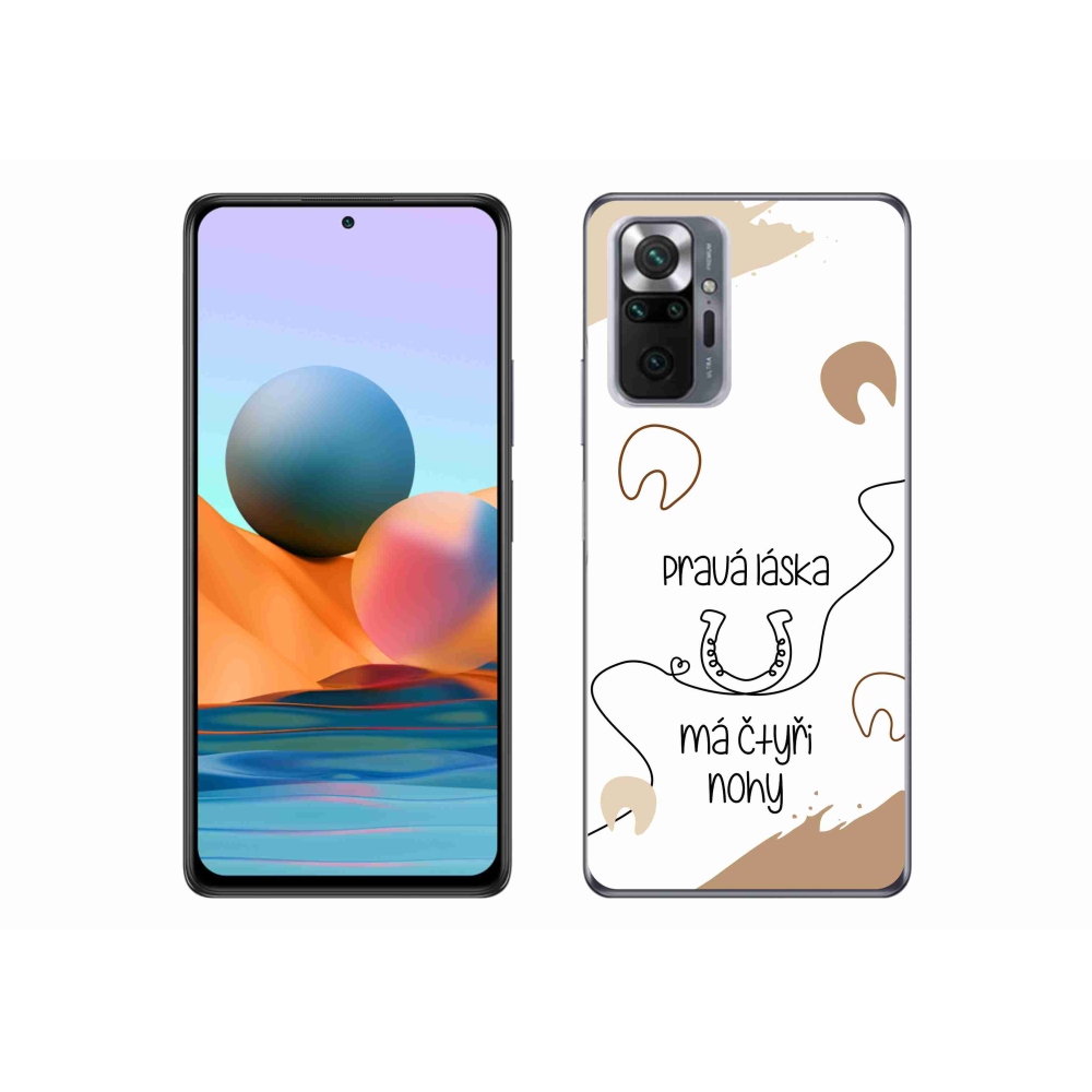 Gélový kryt mmCase na Xiaomi Redmi Note 10 Pro - konský motív biele pozadie