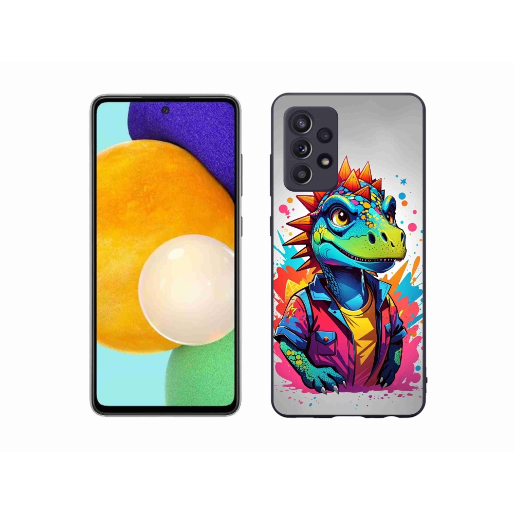 Gélový kryt mmCase na Samsung Galaxy A52/A52 5G - farebný dinosaurus