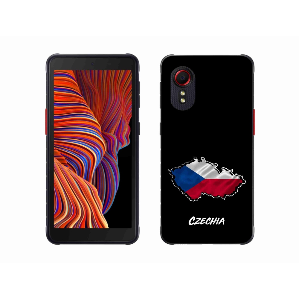 Gélový kryt mmCase na Samsung Galaxy Xcover 5 - Czechia čierne pozadie