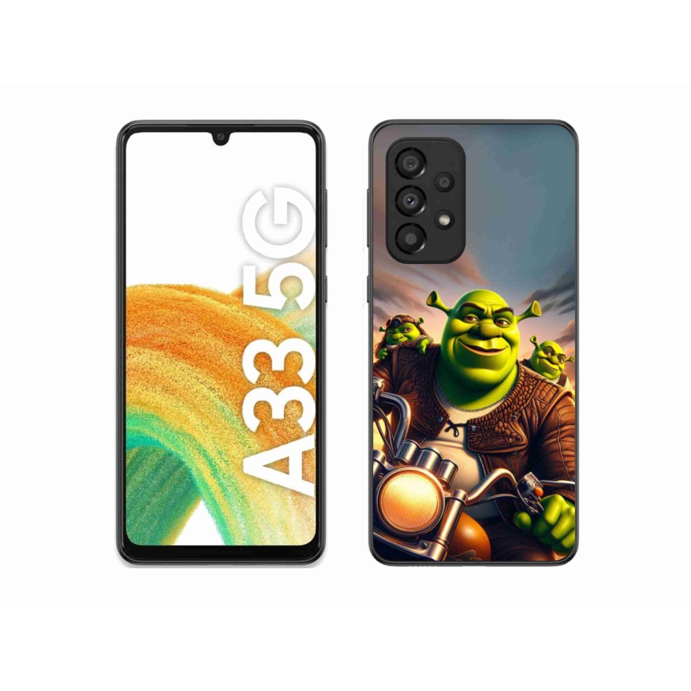 Gélový kryt mmCase na Samsung Galaxy A33 5G - shrek na motorke