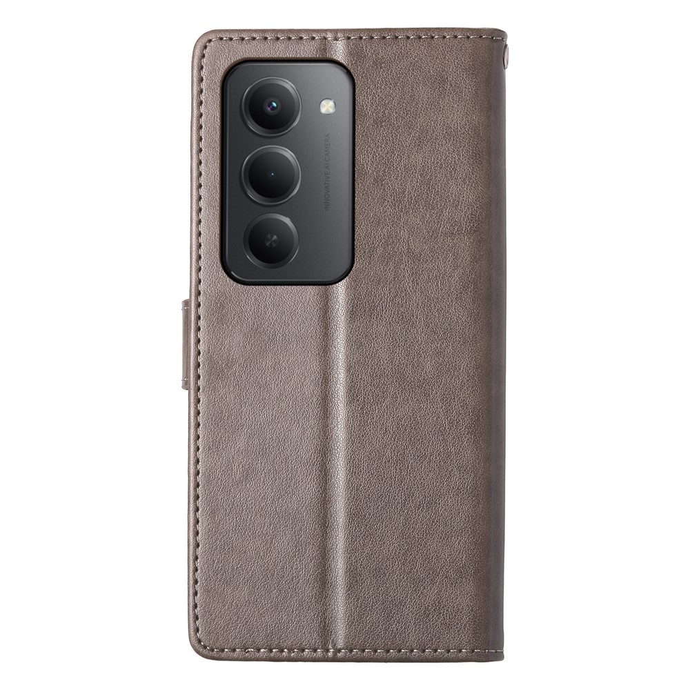 Flowery knižkové puzdro na Xiaomi Redmi 15 5G (169mm) - šedé