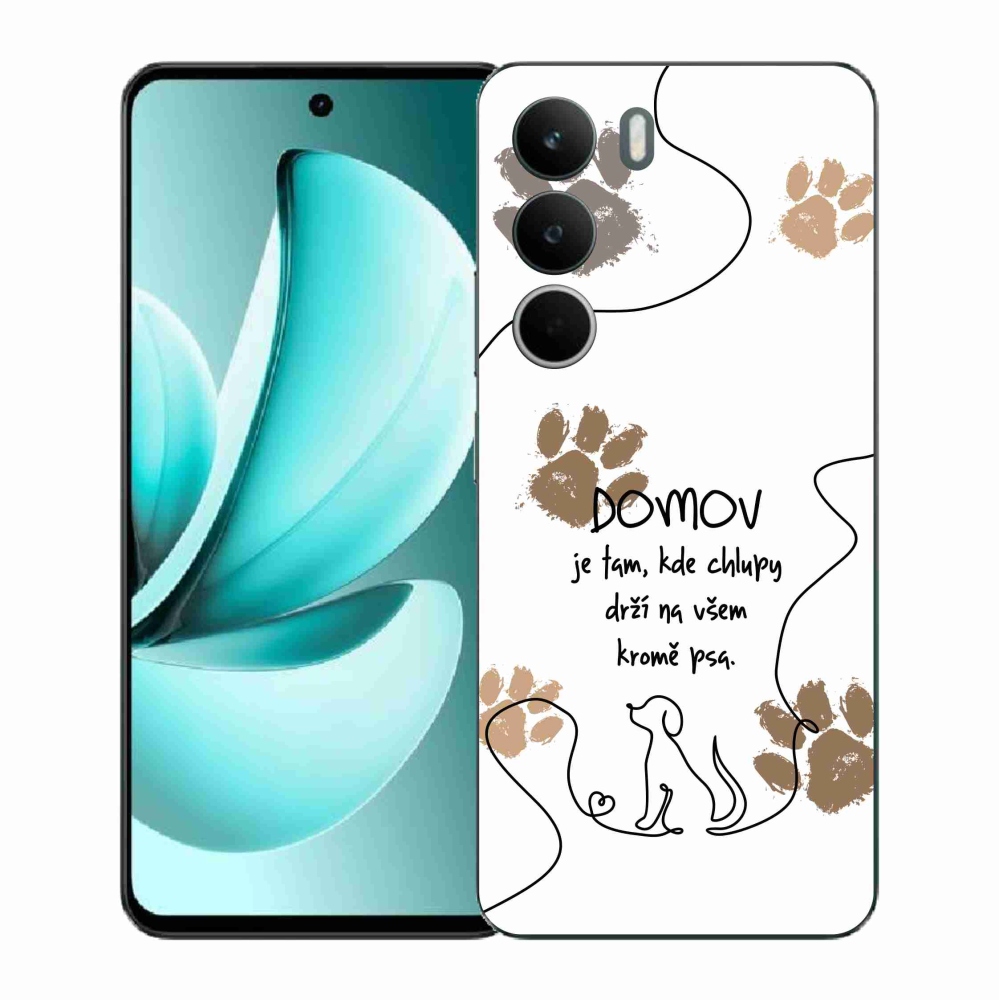Gélový kryt mmCase na Realme C71 - psí motív biele pozadie