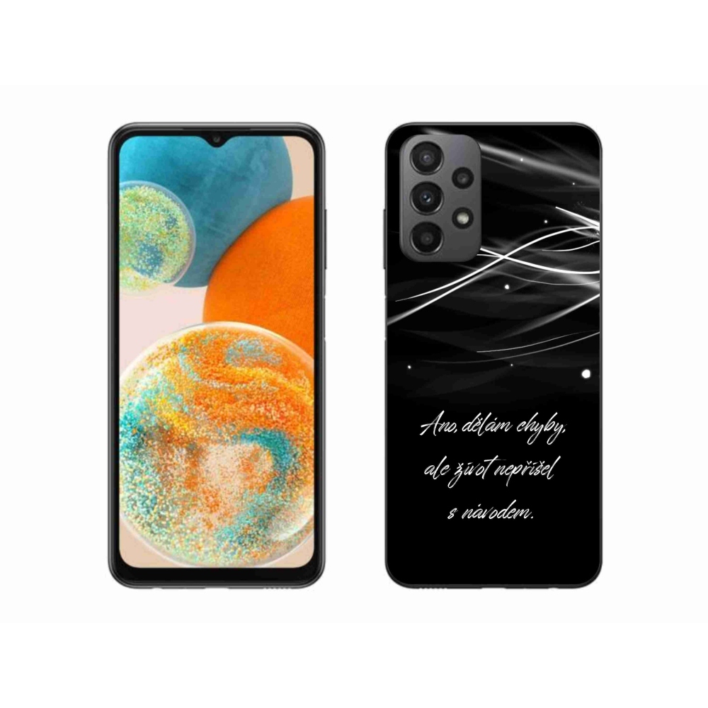 Gélový kryt mmCase na Samsung Galaxy A23 4G/5G - citát čierne pozadie