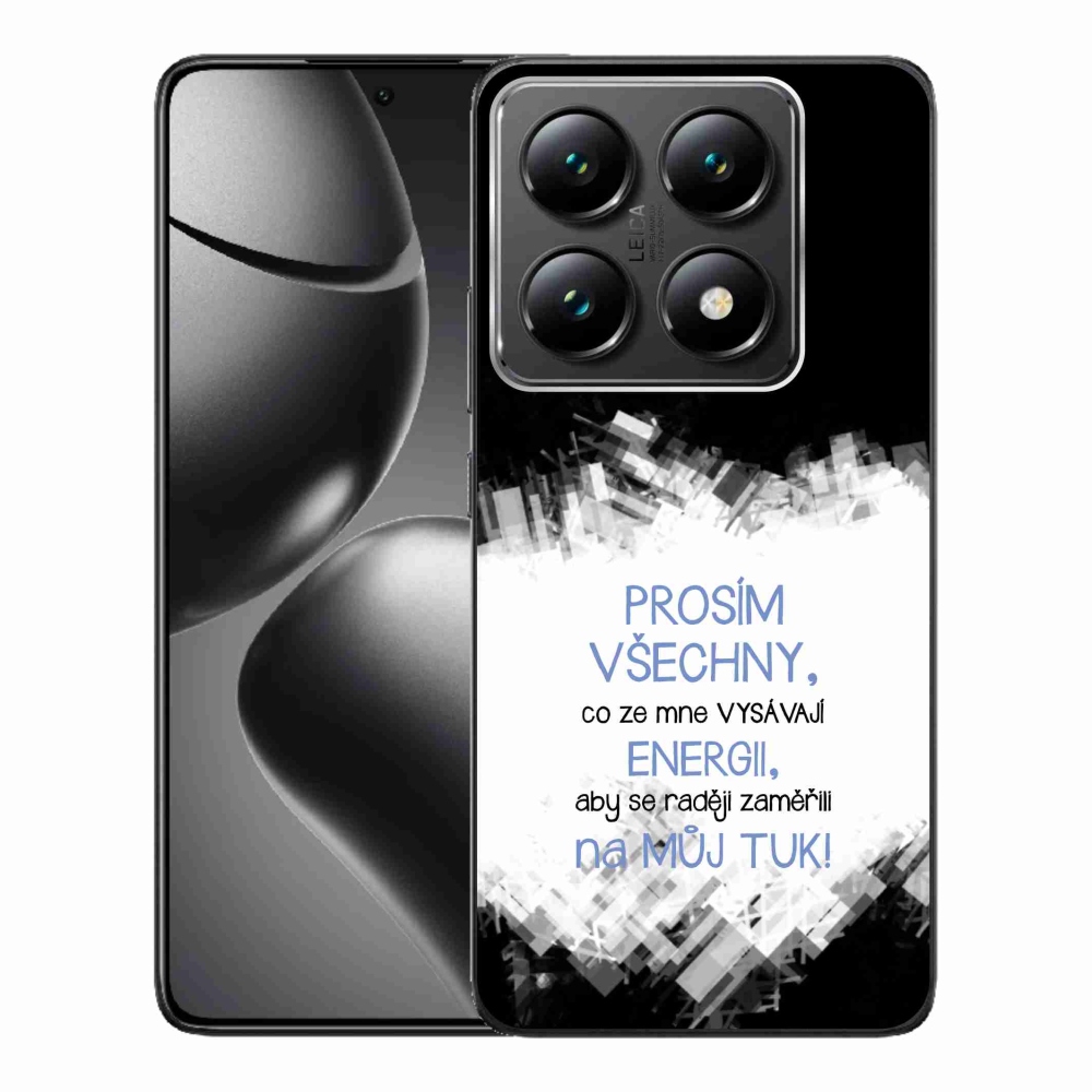 Gélový kryt mmCase na Xiaomi 14T Pro - vtipný text 1 modrý