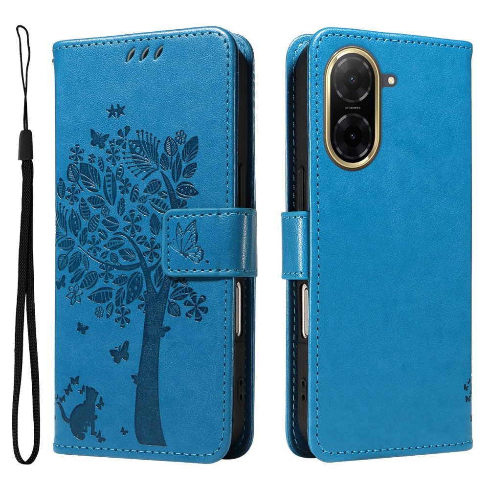 Trees knižkové púzdro na Xiaomi Redmi A5 (173.45x79.35x8.45mm) - modré