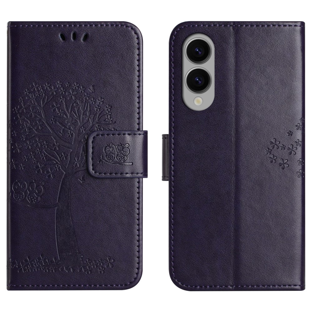 Tree knižkové puzdro na Samsung Galaxy S25 Edge - tmavofialové