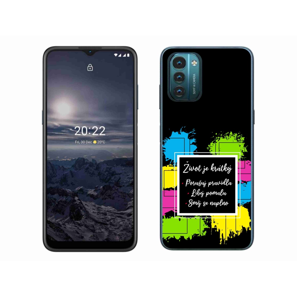 Gélový kryt mmCase na Nokia G11/G21 - citát 5 čierne pozadie