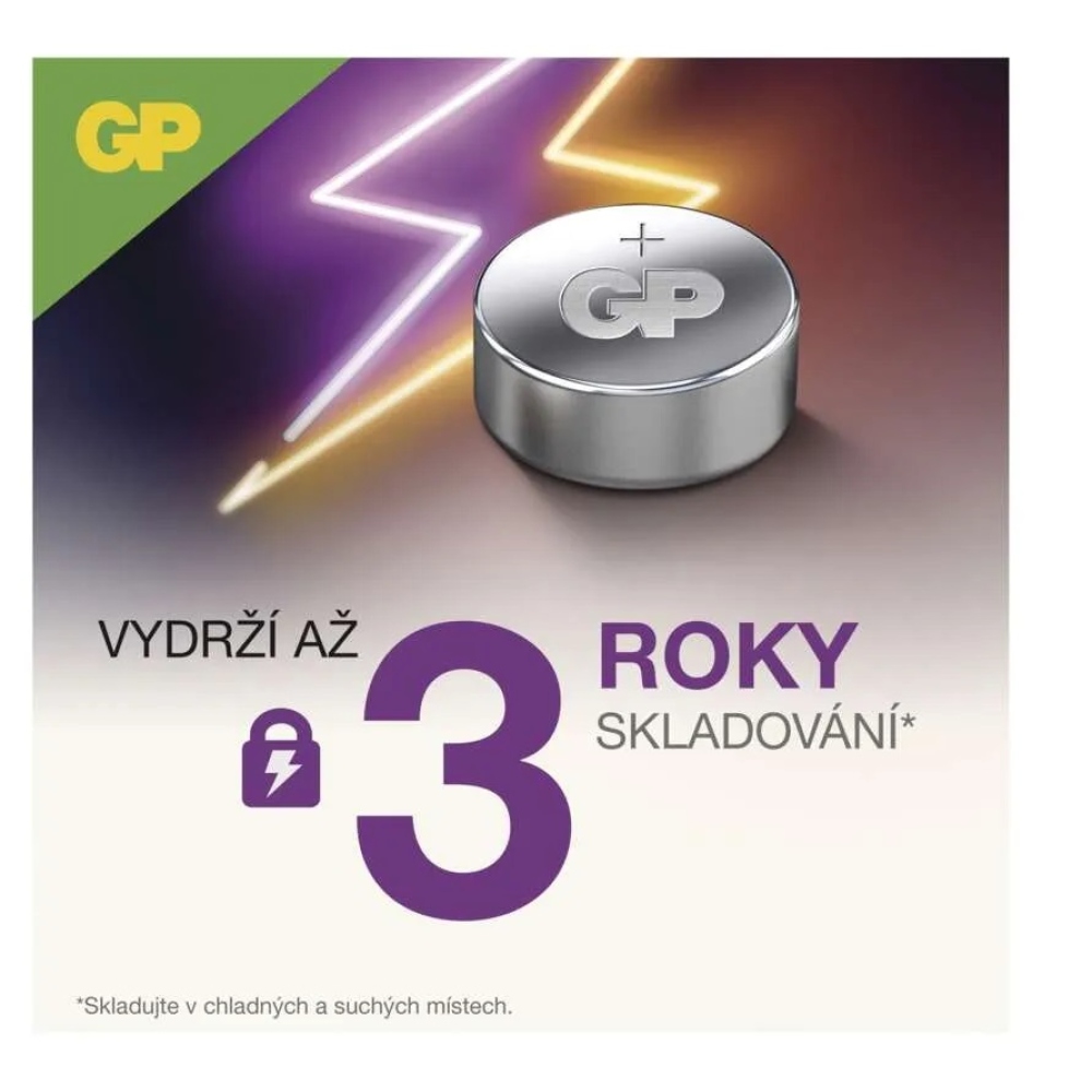 Alkalická gombíková batéria GP A76F (LR44)