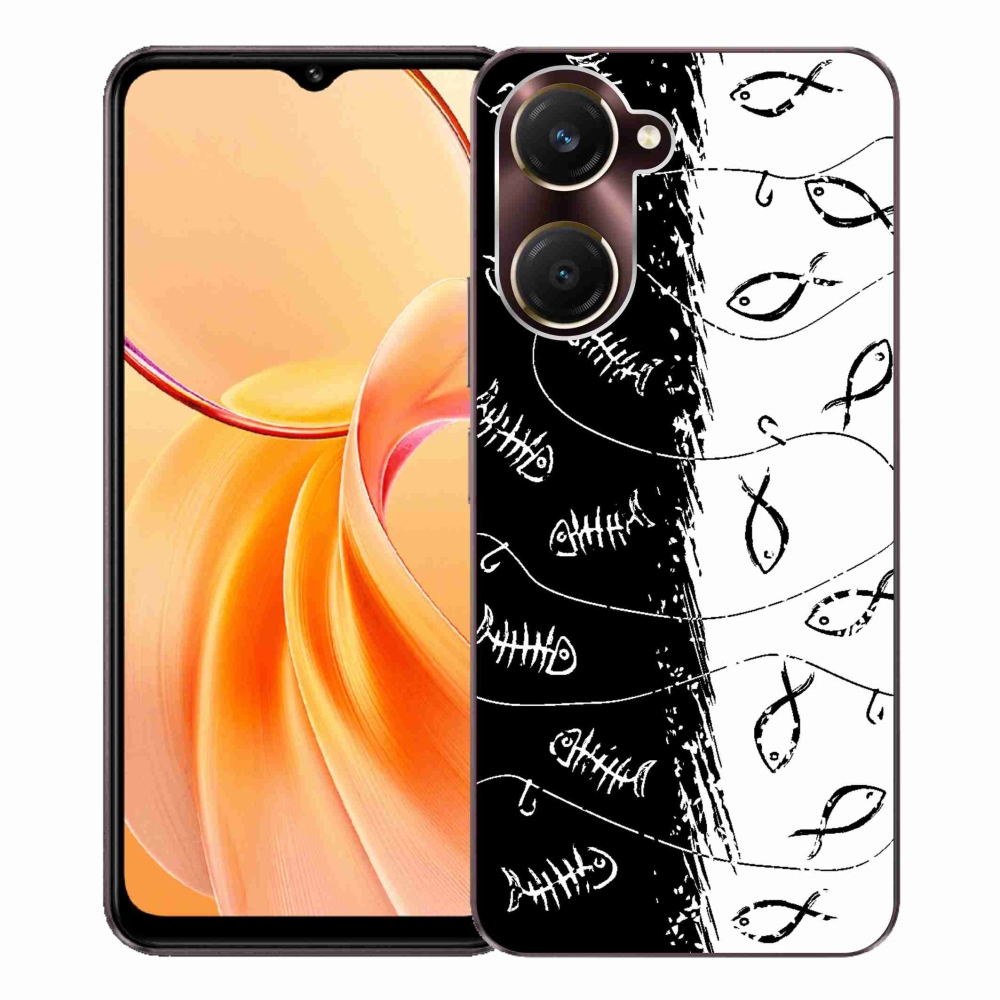 Gélový kryt mmCase na Vivo Y28s 5G - kostry a rybky