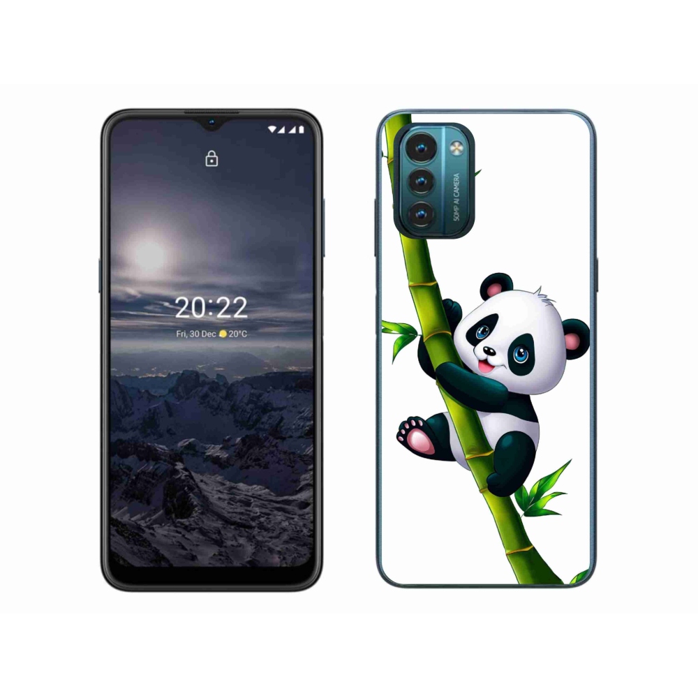 Gélový kryt mmCase na Nokia G11/G21 - panda na bambuse