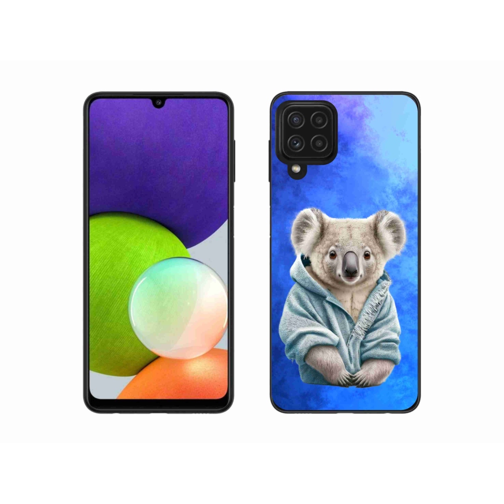 Gélový kryt mmCase na Samsung Galaxy A22 4G - koala vo svetri