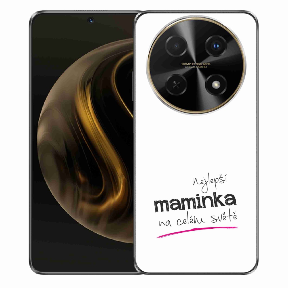 Gélový kryt mmCase na Huawei Nova 12i - najlepšia mamička 4 biele pozadie