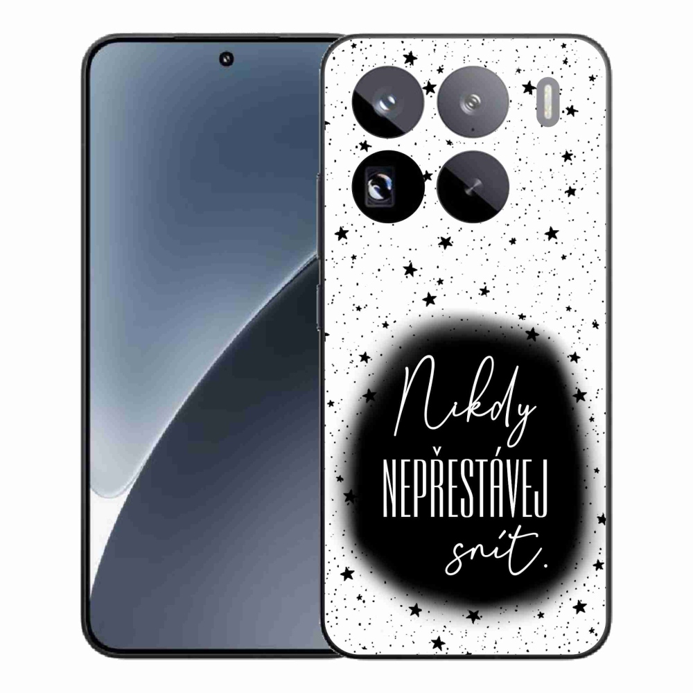 Gélový kryt mmCase na Xiaomi 15 Pro - citát 1 čiernobiele pozadie