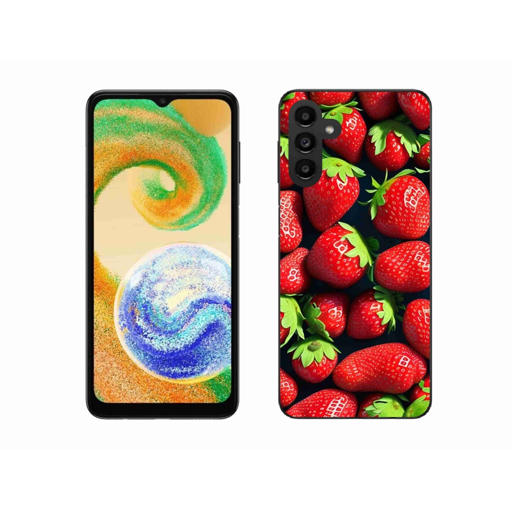 Gélový kryt mmCase na Samsung Galaxy A04s (164.7x76.7x9.1mm) - jahody