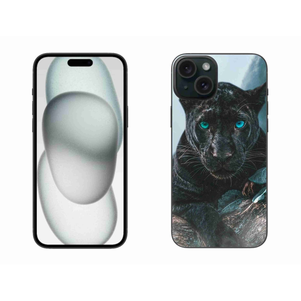 Gélový kryt mmCase na iPhone 15 Plus - čierny panter