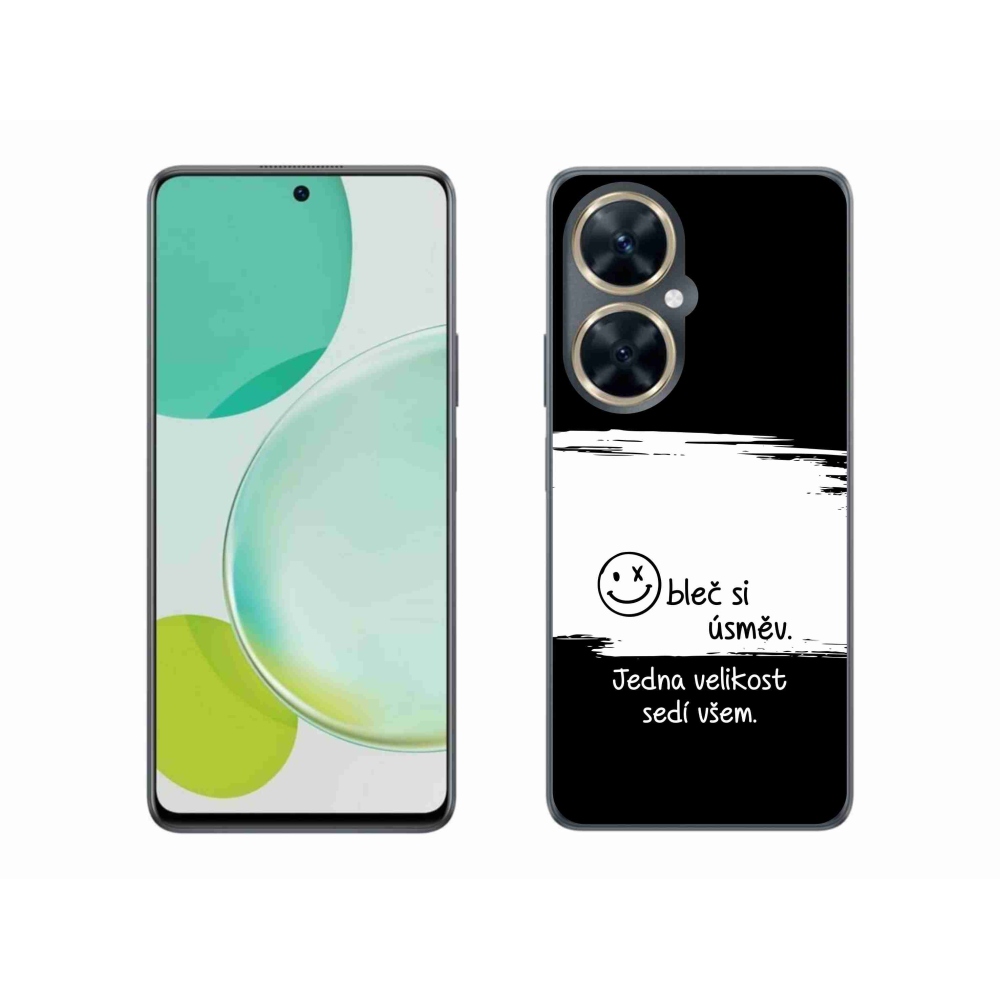 Gélový kryt mmCase na Huawei Nova 11i - vtipný text 8 bieločierne pozadie