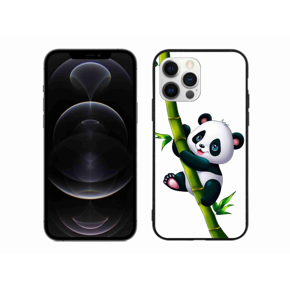 Gélový kryt mmCase na iPhone 12 Pro Max - panda na bambuse