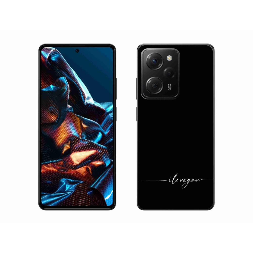 Gélový kryt mmCase na Xiaomi Poco X5 Pro 5G - I love you čierne pozadie