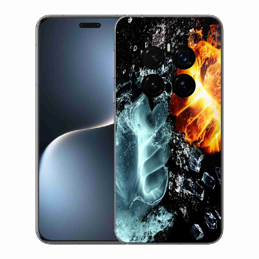 Gélový kryt mmCase na Honor Magic 7 Pro 5G - voda a oheň